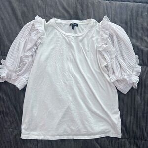 Express White Ruffled Chemise